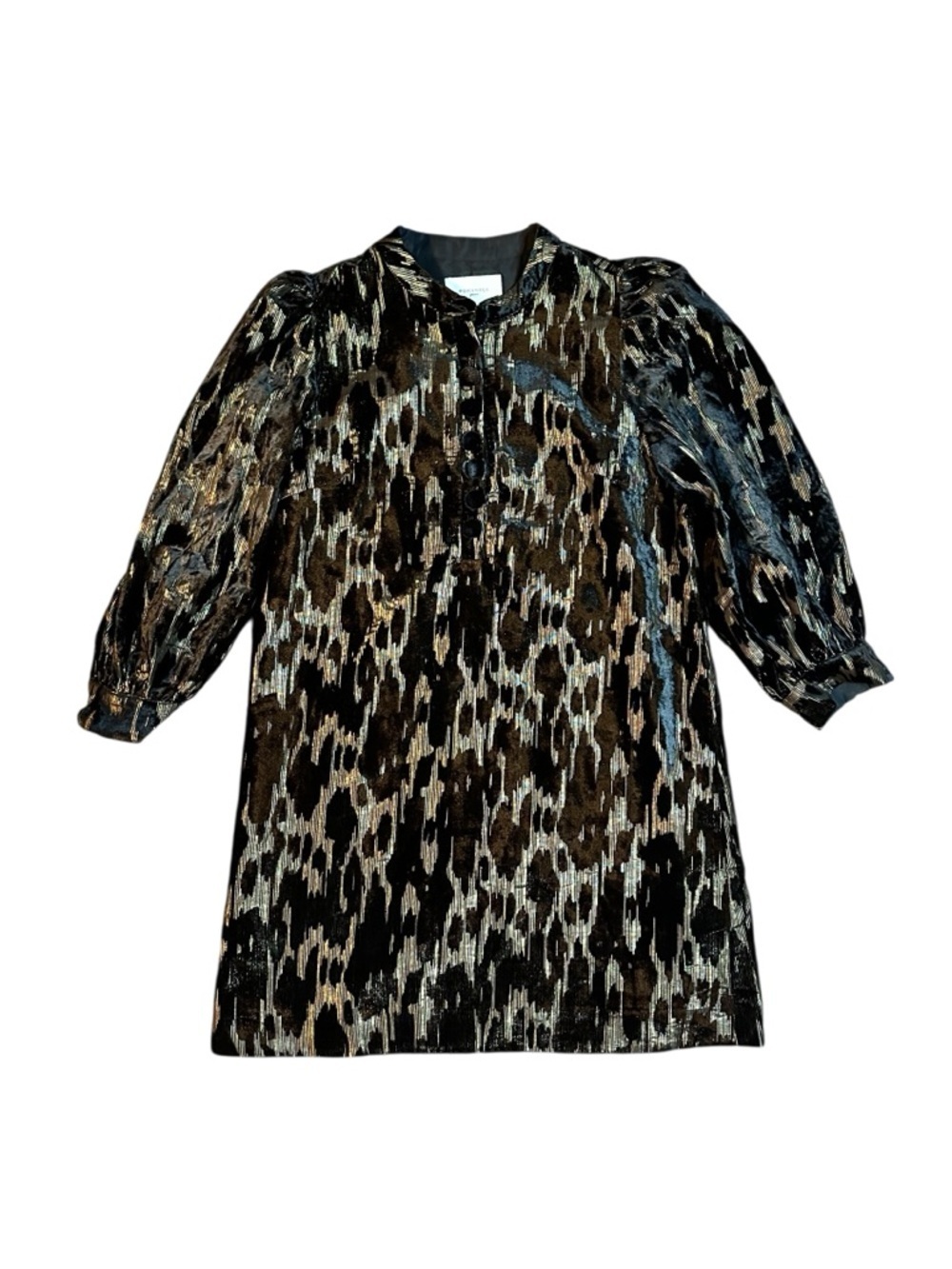 Pomander Place Metallic Velvet Burnout Samantha Dress M - Picture 3 of 7